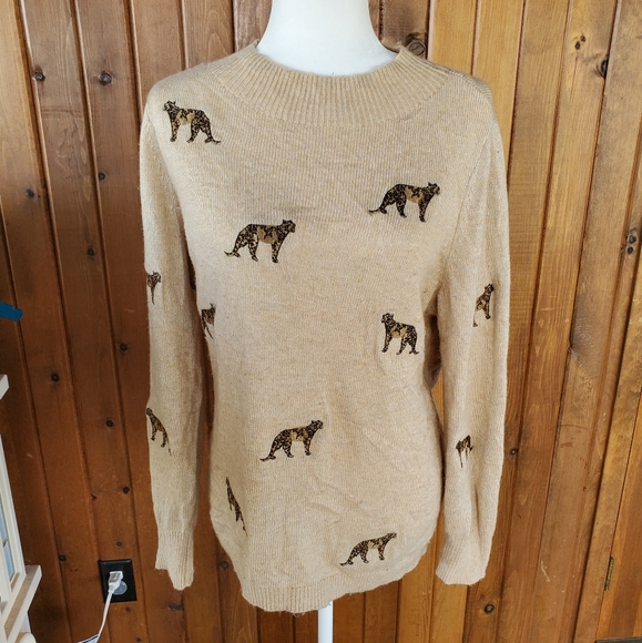 Chico's Sweaters - Chico's size 2 Cheetahs on the Prowl Sweater